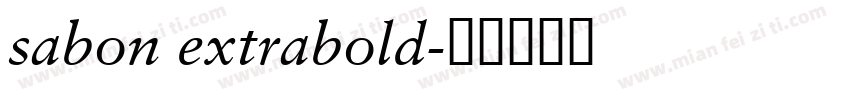 sabon extrabold字体转换